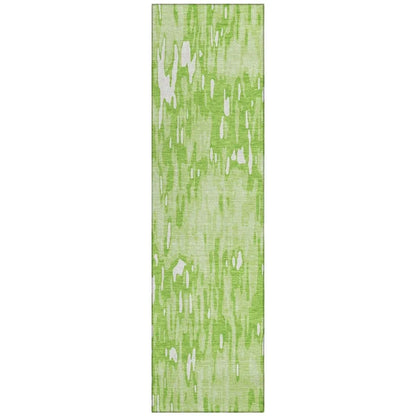 Ken Lime Washable Indoor-Outdoor Rug-Outdoor Rugs-LOOMLAN Rugs-2'3" x 7'6"-LOOMLAN