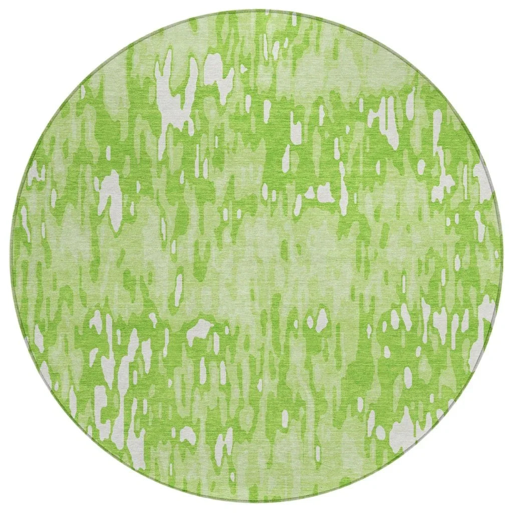 Ken Lime Washable Indoor-Outdoor Rug-Outdoor Rugs-LOOMLAN Rugs-8' x 8'-LOOMLAN