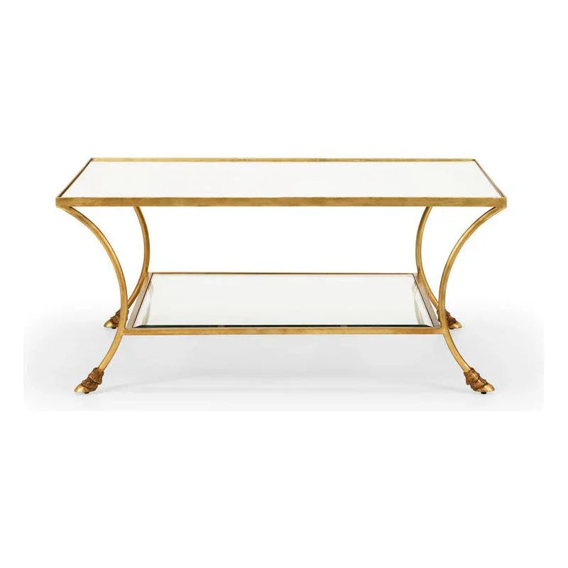 Kendal Metapic Gold Framed Rectangular Coffee Table - LOOMLAN - Chelsea House - Coffee Tables