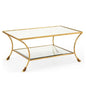 Kendal Metapic Gold Framed Rectangular Coffee Table - LOOMLAN - Chelsea House - Coffee Tables