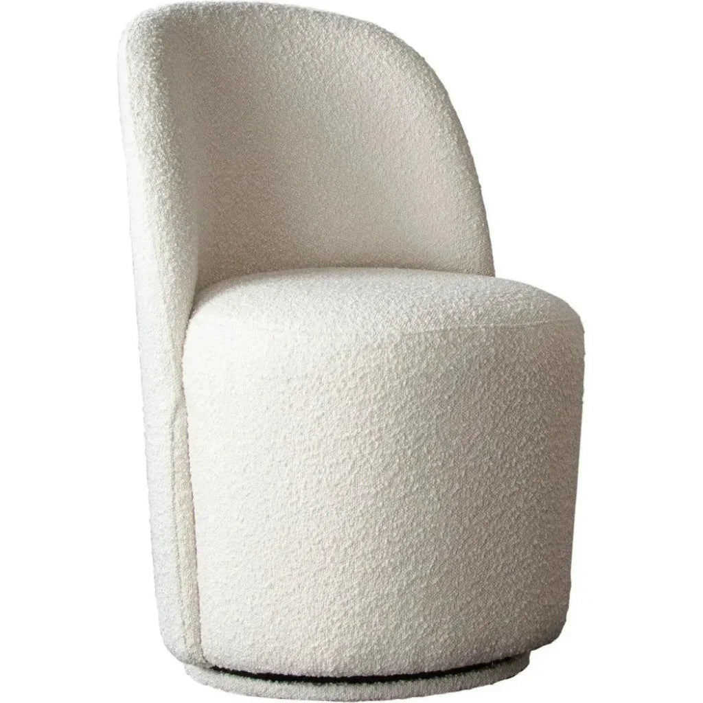 Kendall Dining in Ivory Boucle Fabric - LOOMLAN - Diamond Sofa - Dining Chairs