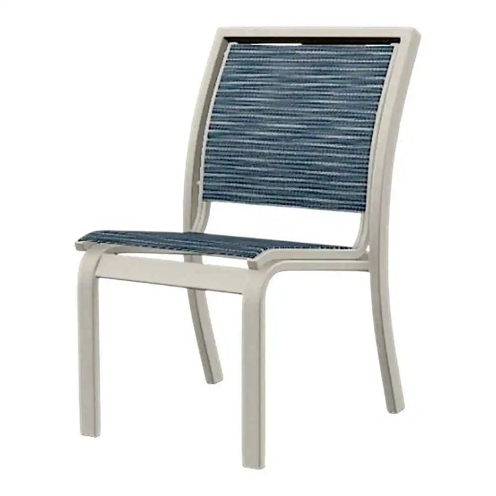 Kendall Sling Stacking Armless Cafe Chair-Outdoor Accent Chairs-Telescope-LOOMLAN