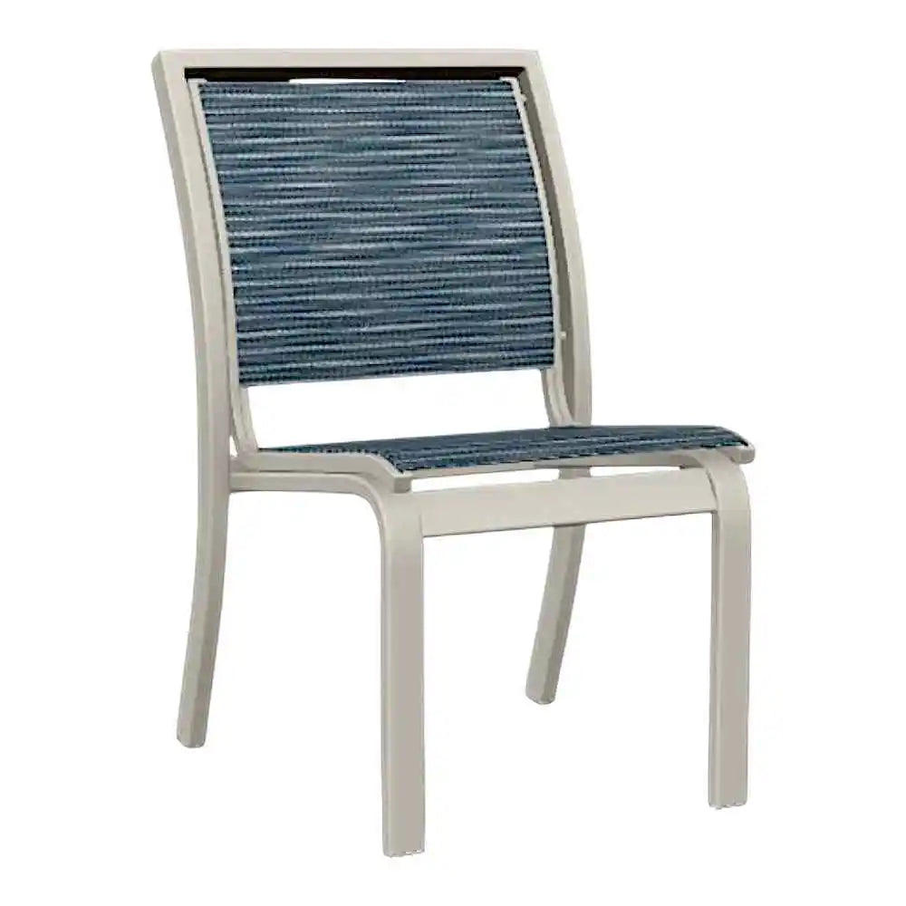 Kendall Sling Stacking Armless Cafe Chair-Outdoor Accent Chairs-Telescope-LOOMLAN