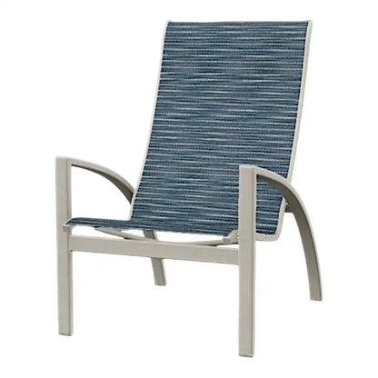 Kendall Sling Stacking Chat Height Chair-Outdoor Accent Chairs-Telescope-LOOMLAN