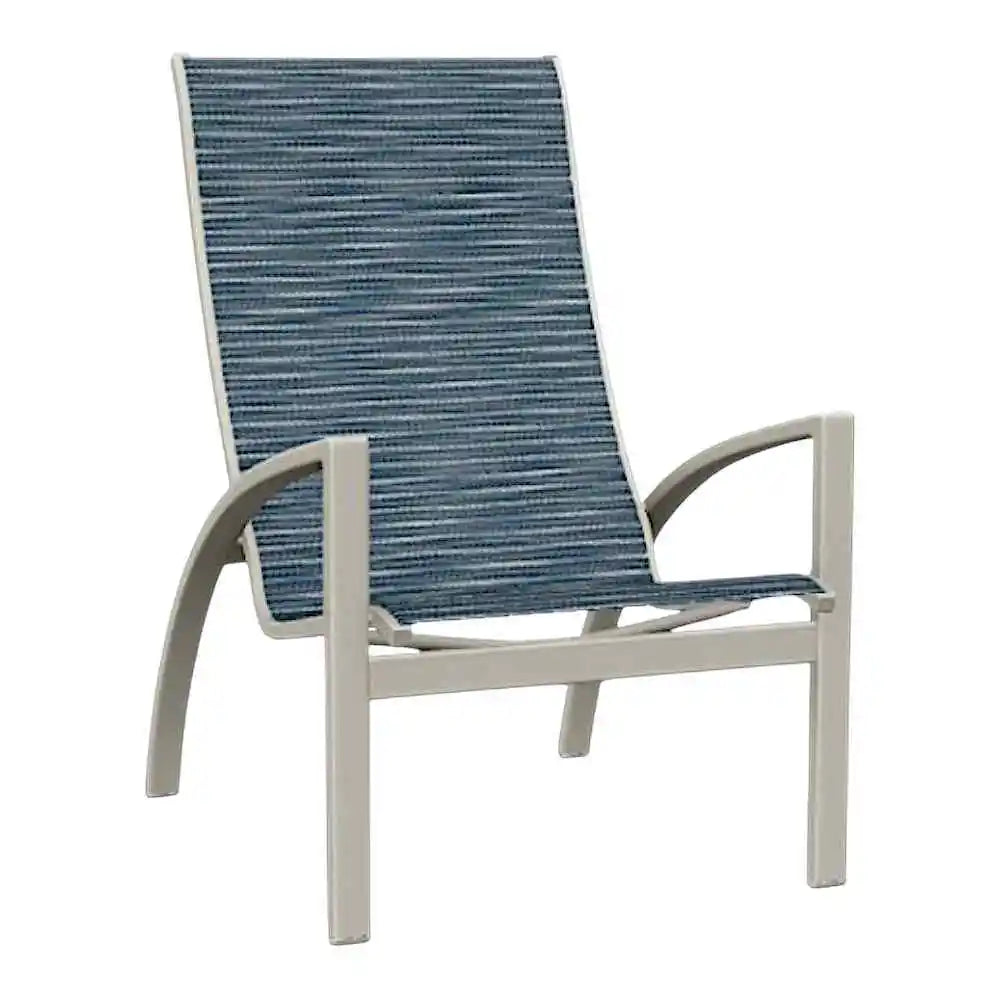 Kendall Sling Stacking Chat Height Chair-Outdoor Accent Chairs-Telescope-LOOMLAN