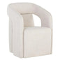 Kendrick Fabric Wheeled Dining Armchair - LOOMLAN - SUNPAN - Dining Chairs