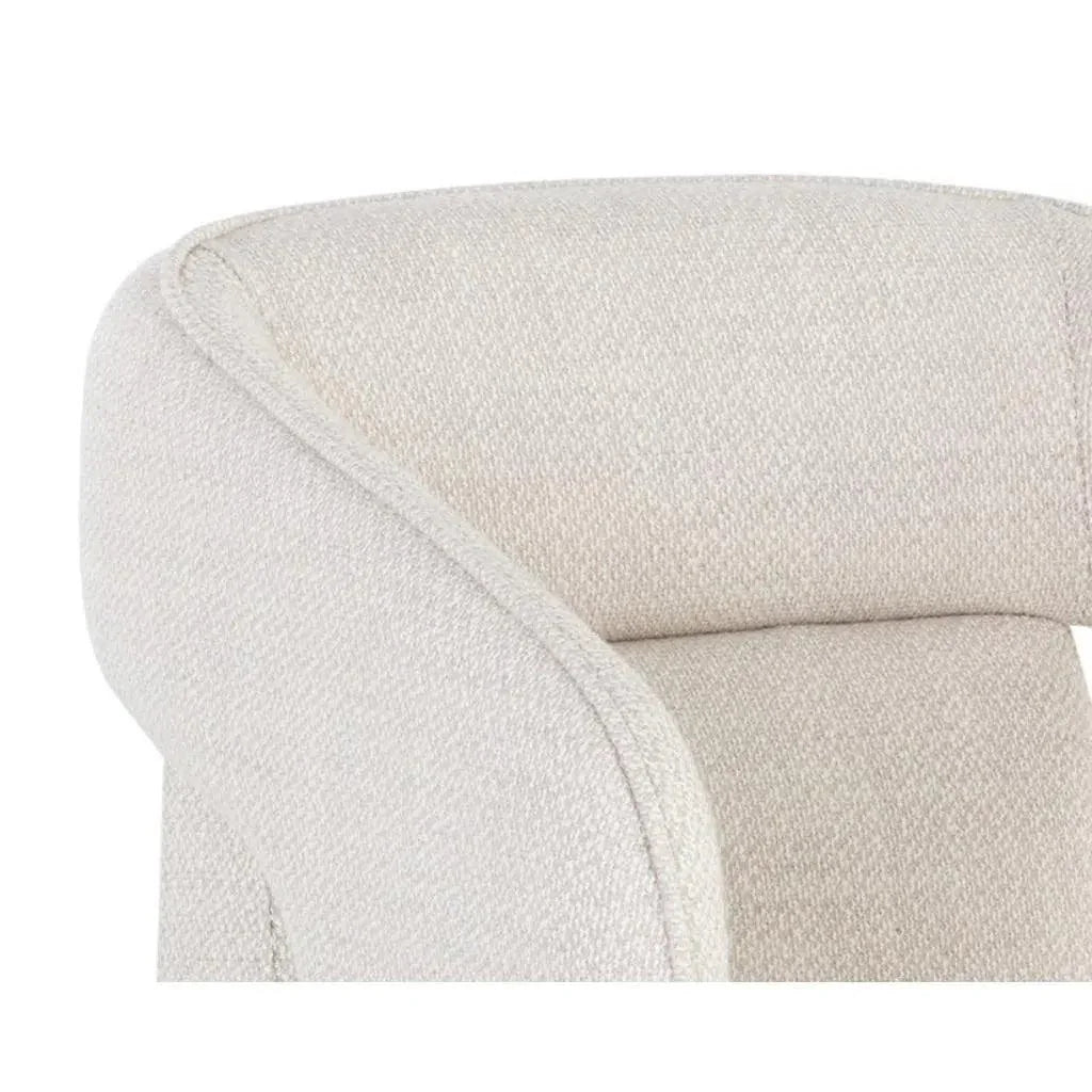 Kendrick Fabric Wheeled Dining Armchair - LOOMLAN - SUNPAN - Dining Chairs