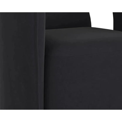 Kendrick Fabric Wheeled Dining Armchair - LOOMLAN - SUNPAN - Dining Chairs