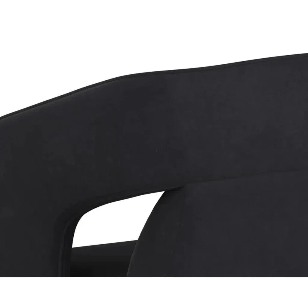 Kendrick Fabric Wheeled Dining Armchair - LOOMLAN - SUNPAN - Dining Chairs