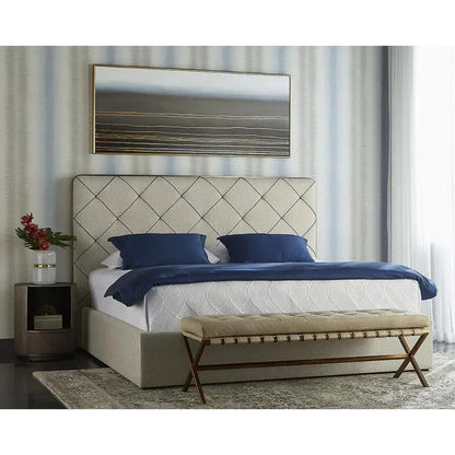 Kenji Leather Small Backless Bedroom Bench - LOOMLAN - SUNPAN - Bedroom Benches