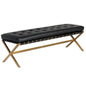 Kenji Leather Small Backless Bedroom Bench - LOOMLAN - SUNPAN - Bedroom Benches