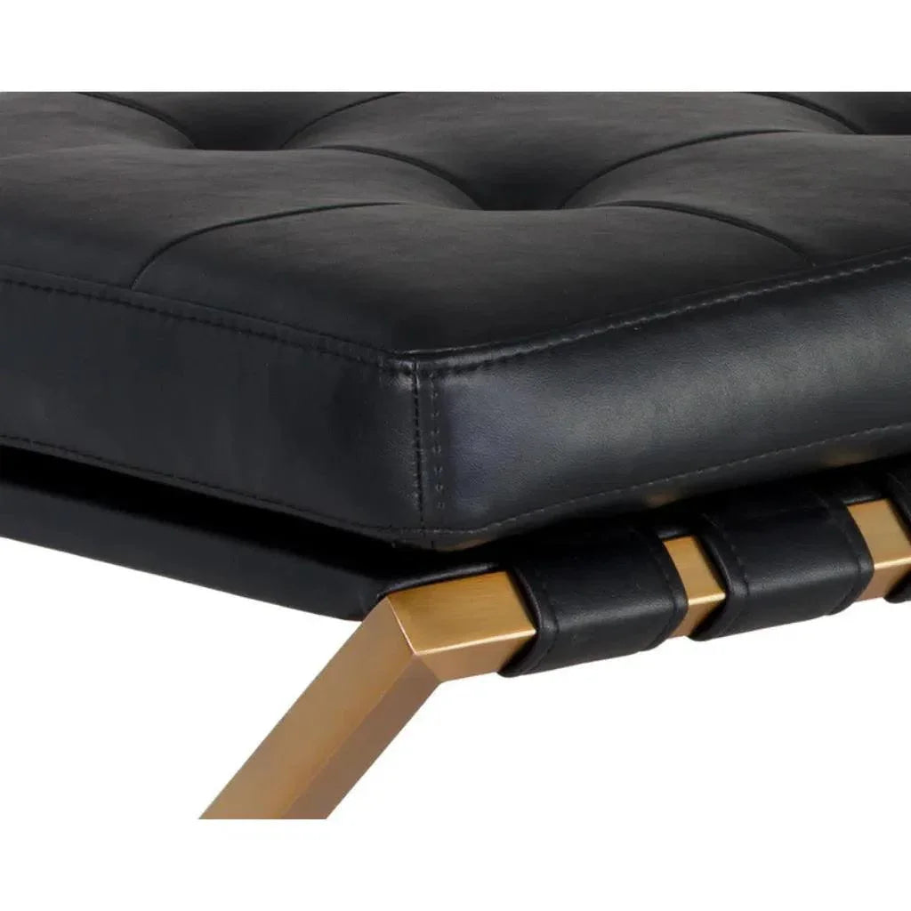 Kenji Leather Small Backless Bedroom Bench - LOOMLAN - SUNPAN - Bedroom Benches