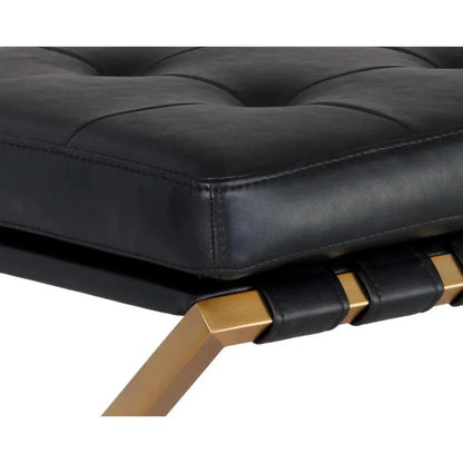 Kenji Leather Small Backless Bedroom Bench - LOOMLAN - SUNPAN - Bedroom Benches