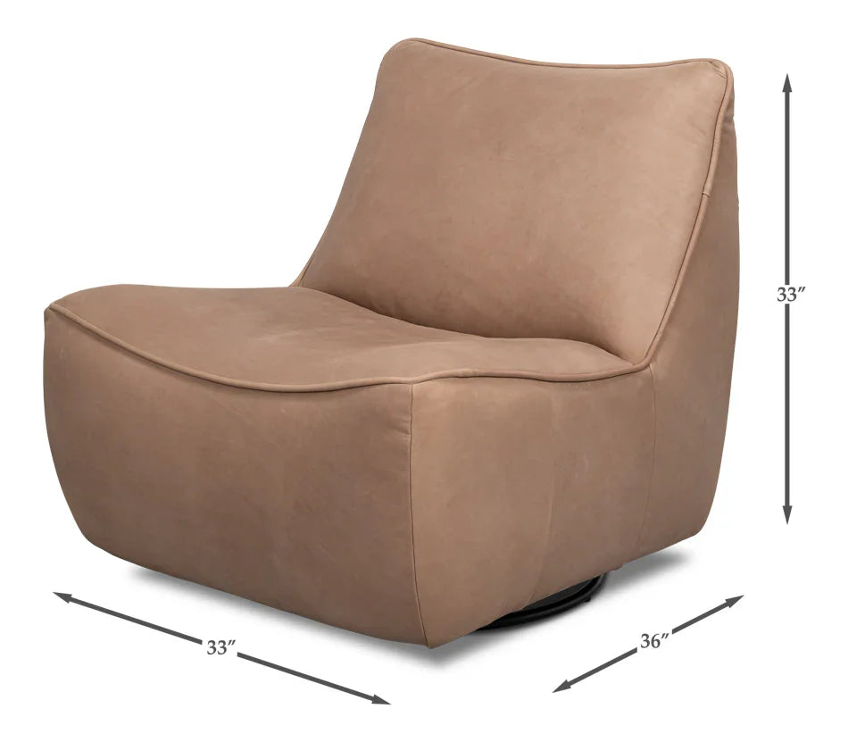 Kennett Leather Swivel Chair