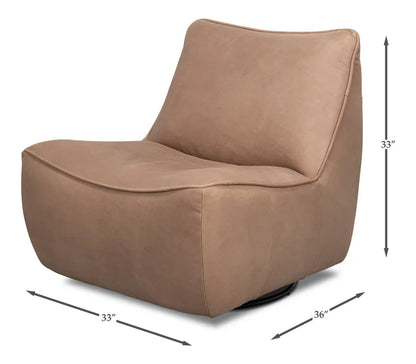 Kennett Leather Swivel Chair