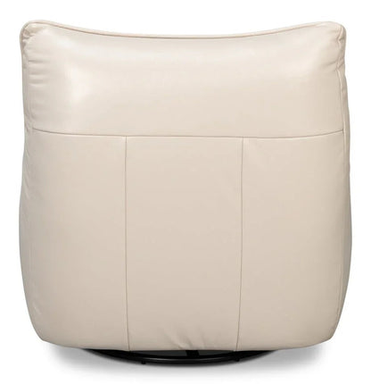 Kennett Leather Swivel Chair - LOOMLAN - Sarreid - Club Chairs