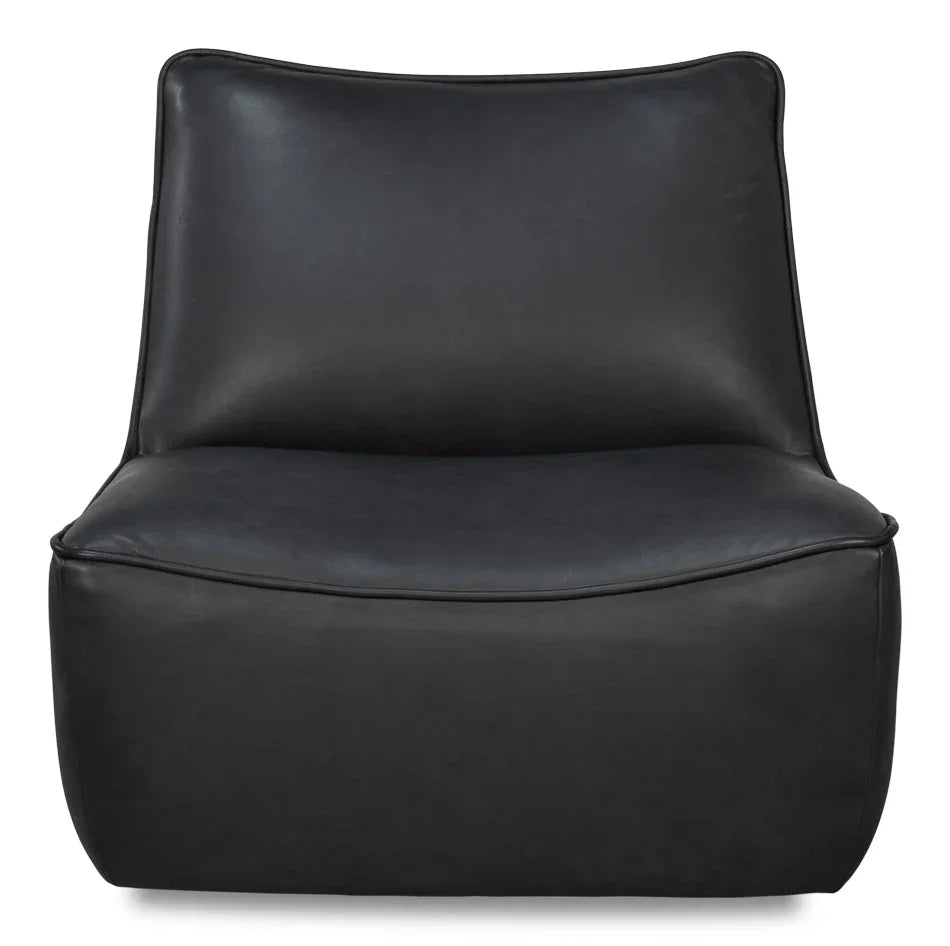 Kennett Leather Swivel Chair - LOOMLAN - Sarreid - Club Chairs