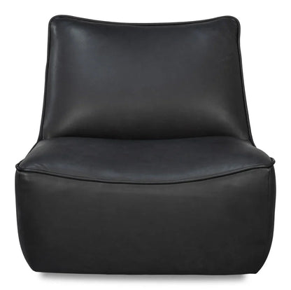 Kennett Leather Swivel Chair - LOOMLAN - Sarreid - Club Chairs