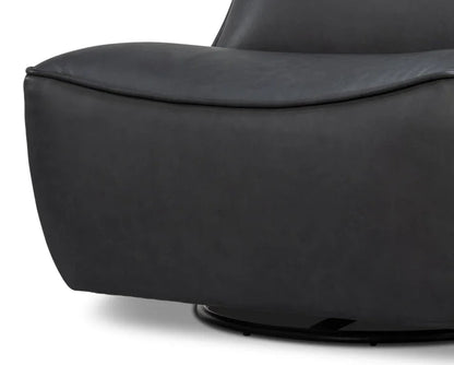 Kennett Leather Swivel Chair - LOOMLAN - Sarreid - Club Chairs
