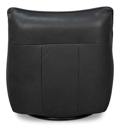 Kennett Leather Swivel Chair - LOOMLAN - Sarreid - Club Chairs