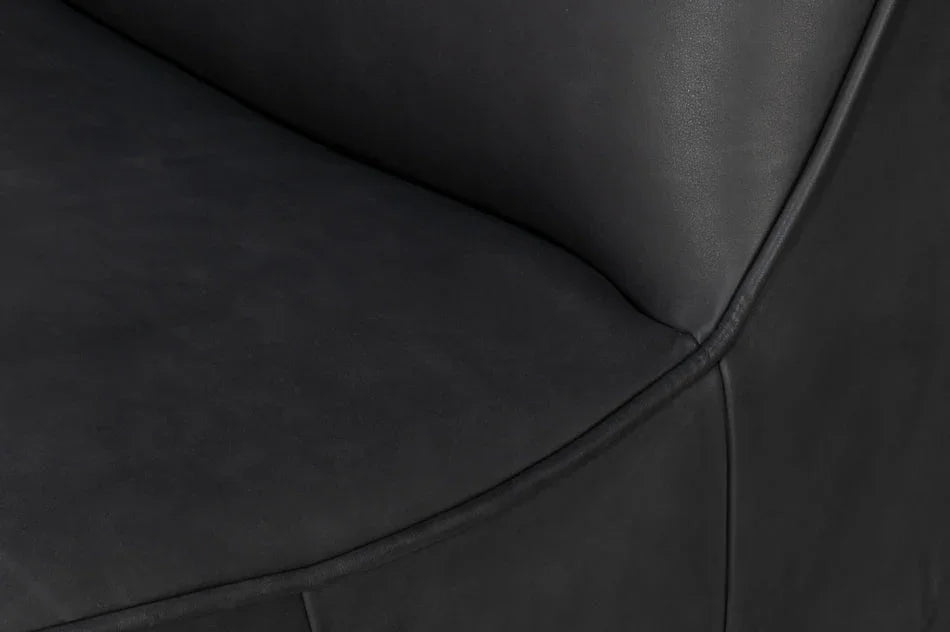 Kennett Leather Swivel Chair - LOOMLAN - Sarreid - Club Chairs