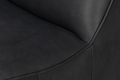 Kennett Leather Swivel Chair - LOOMLAN - Sarreid - Club Chairs