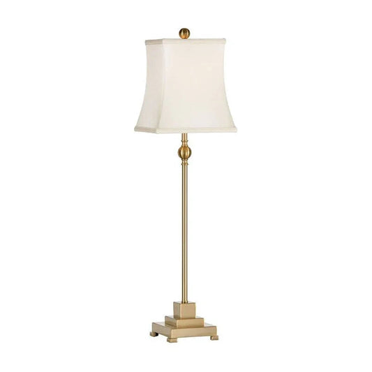 Kensington Buffet Square Cream Shade Table Lamp - LOOMLAN - Chelsea House - Table Lamps