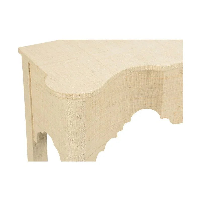 Kensington Raffia Wrapped Classic Console Table - LOOMLAN - Chelsea House - Console Tables