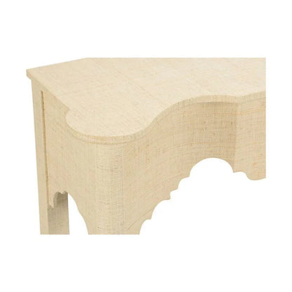Kensington Raffia Wrapped Classic Console Table - LOOMLAN - Chelsea House - Console Tables