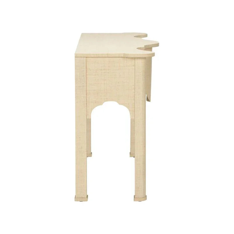 Kensington Raffia Wrapped Classic Console Table - LOOMLAN - Chelsea House - Console Tables