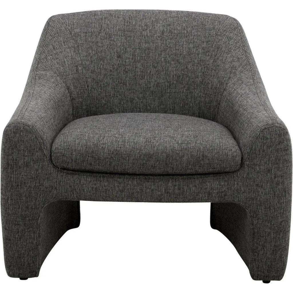 Kenzie Performance Fabric Grey Armless Accent Chair - LOOMLAN - Moe's Home - Accent Chairs