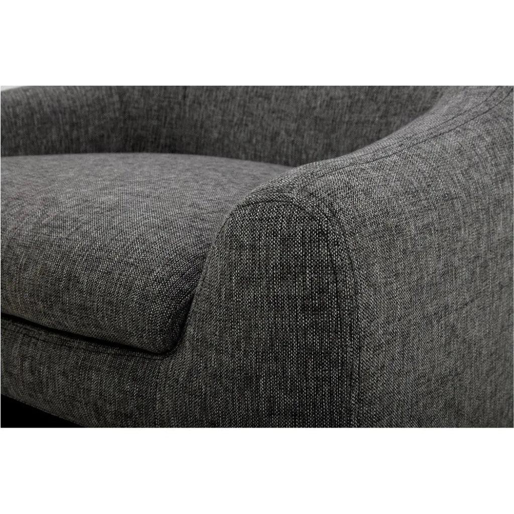 Kenzie Performance Fabric Grey Armless Accent Chair - LOOMLAN - Moe's Home - Accent Chairs