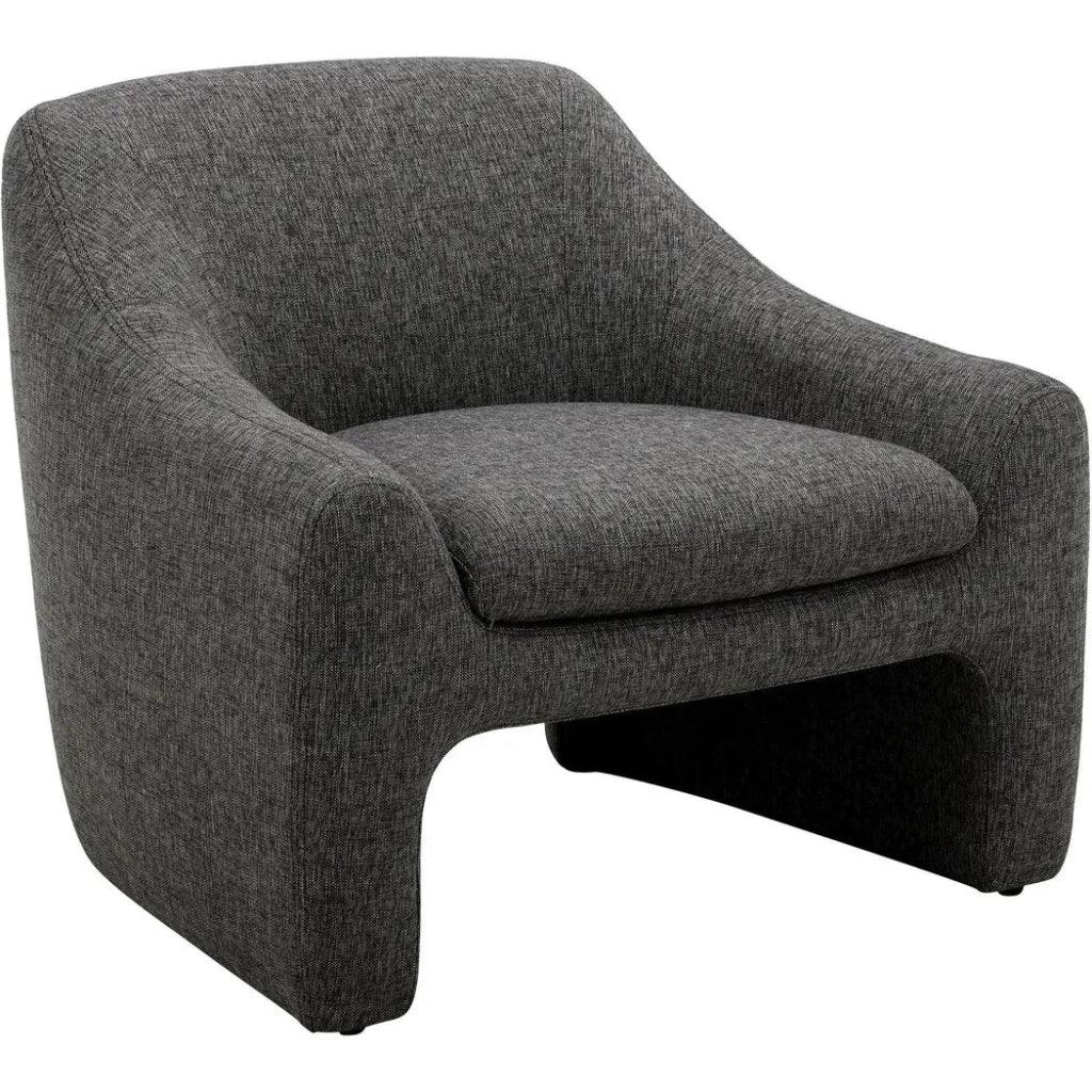 Kenzie Performance Fabric Grey Armless Accent Chair - LOOMLAN - Moe's Home - Accent Chairs