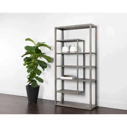 Kenzie Wooden Modern Etagere-Etageres-SUNPAN-LOOMLAN