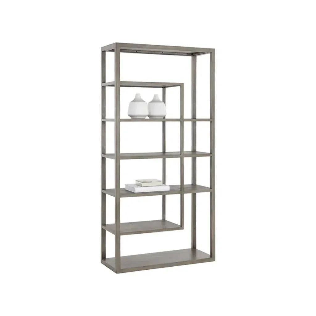 Kenzie Wooden Modern Etagere-Etageres-SUNPAN-LOOMLAN