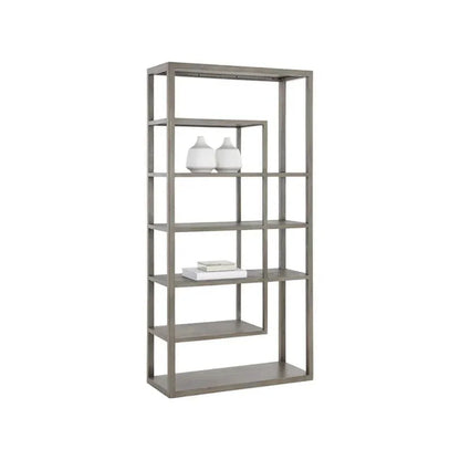 Kenzie Wooden Modern Etagere-Etageres-SUNPAN-LOOMLAN