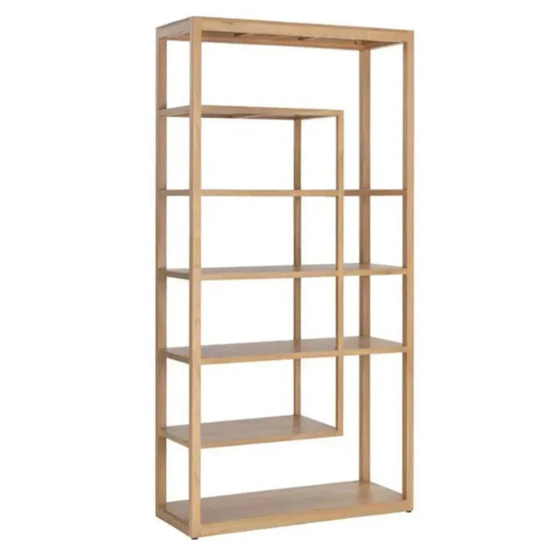 Kenzie Wooden Modern Etagere-Etageres-SUNPAN-Brown-LOOMLAN