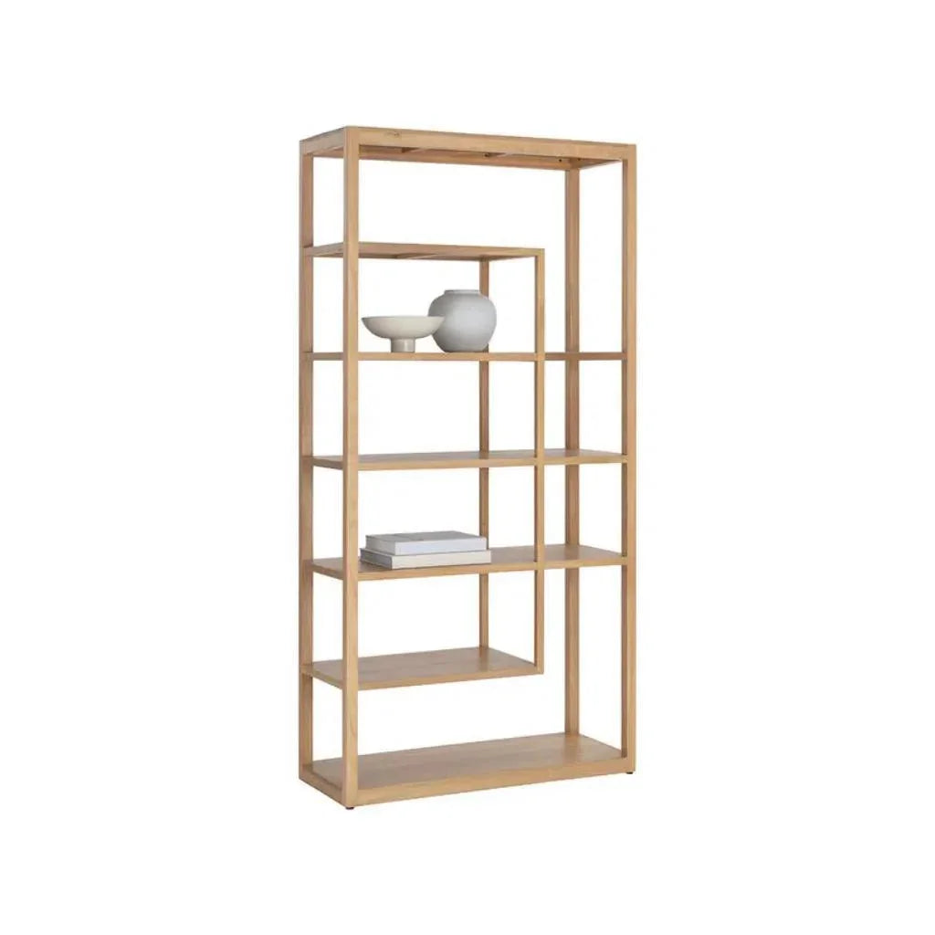 Kenzie Wooden Modern Etagere-Etageres-SUNPAN-LOOMLAN
