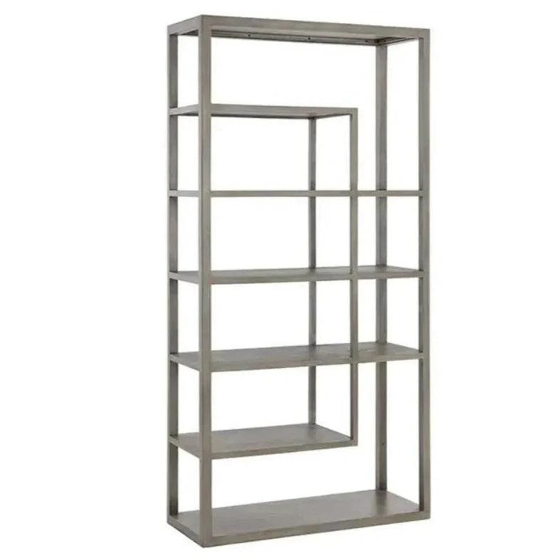 Kenzie Wooden Modern Etagere-Etageres-SUNPAN-Grey-LOOMLAN