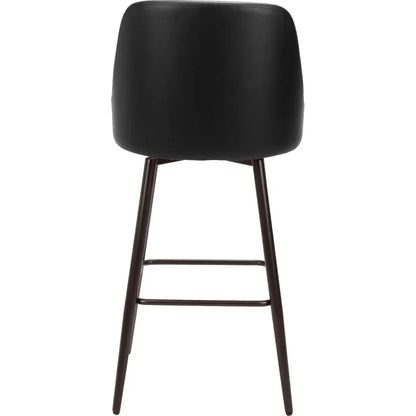 Keppel Swivel Barstool Black & Bronze - LOOMLAN - Zuo Modern - Bar Stools