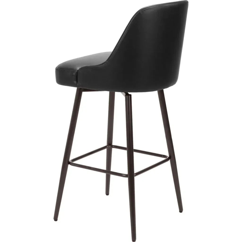 Keppel Swivel Barstool Black & Bronze - LOOMLAN - Zuo Modern - Bar Stools