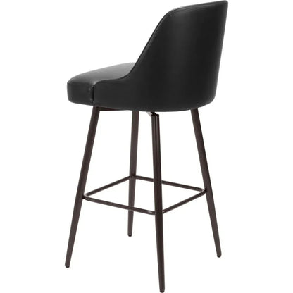 Keppel Swivel Barstool Black & Bronze - LOOMLAN - Zuo Modern - Bar Stools