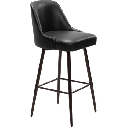 Keppel Swivel Barstool Black & Bronze - LOOMLAN - Zuo Modern - Bar Stools