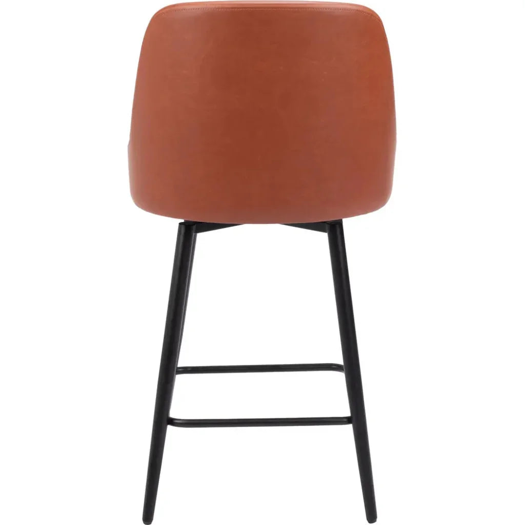 Keppel Swivel Counter Stool Brown - LOOMLAN - Zuo Modern - Counter Stools
