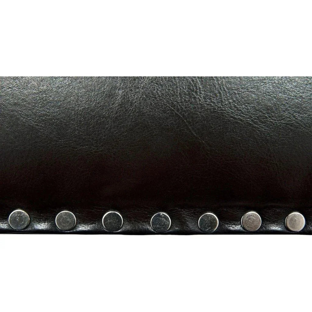 Kerouac Leather Armless Dining Chair - LOOMLAN - Noir - Dining Chairs