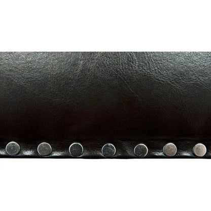 Kerouac Leather Armless Dining Chair - LOOMLAN - Noir - Dining Chairs