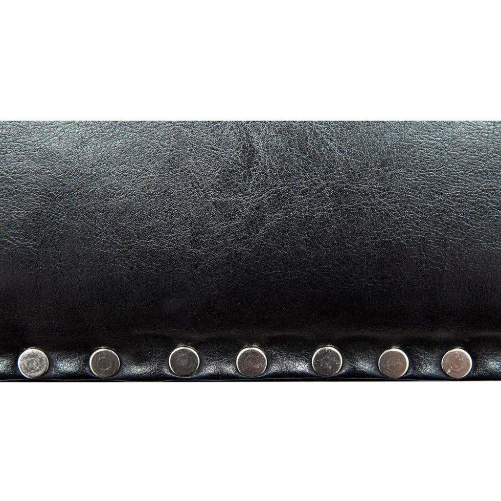 Kerouac Leather Armless Dining Chair - LOOMLAN - Noir - Dining Chairs