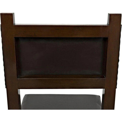 Kerouac Leather Armless Dining Chair - LOOMLAN - Noir - Dining Chairs