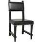 Kerouac Leather Armless Dining Chair - LOOMLAN - Noir - Dining Chairs