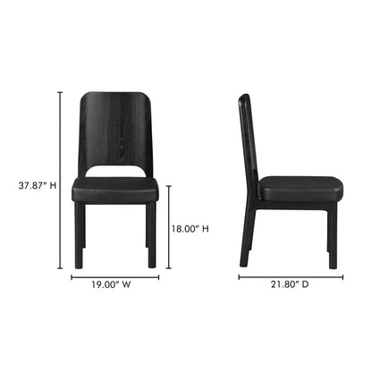 Kerr Vegan Leather Design Dining Chair (Set Of 2) - LOOMLAN - Moe's Home - Dining Chairs